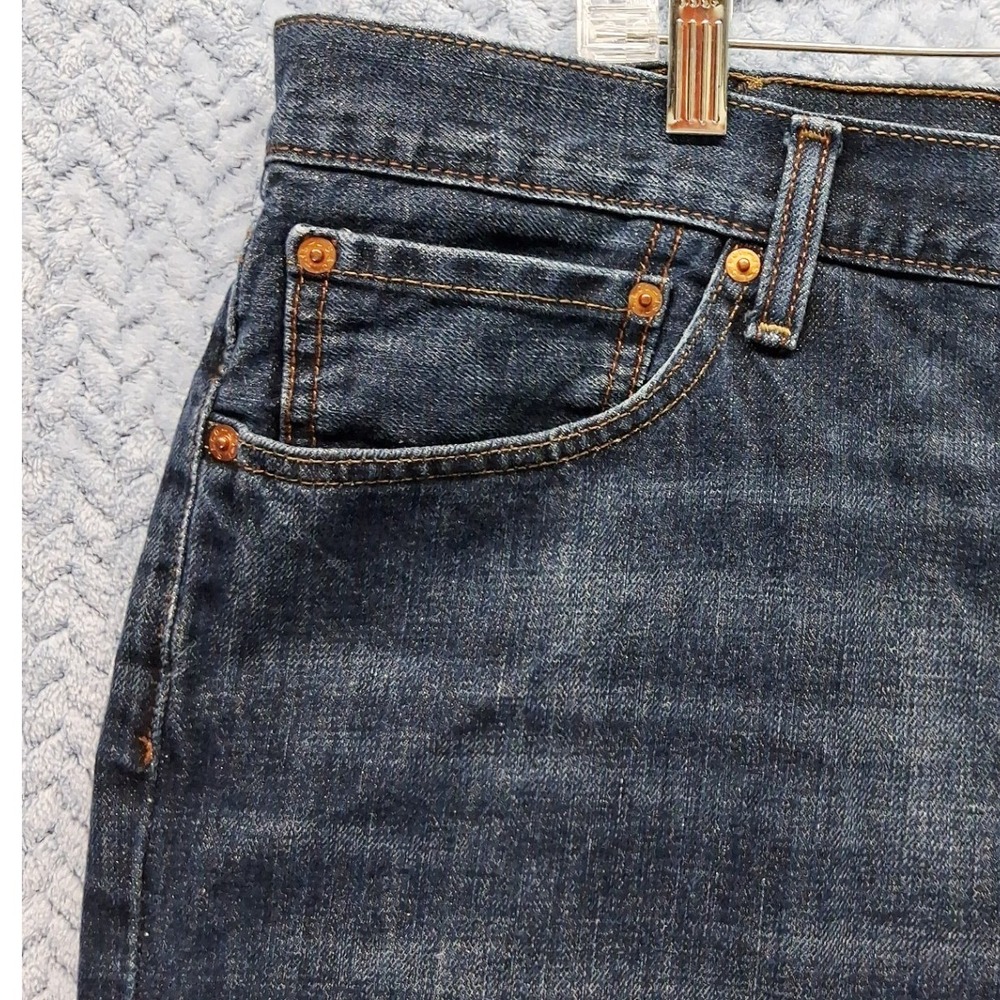Levis 541 Mens Athletic Fit Denim Shorts Dark Wash Blue Size 38 Summer Dadcore - Picture 2 of 8
